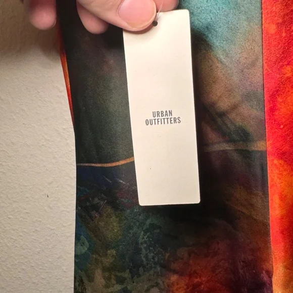 Urban Outfitters Strappy Mini Dress Small Multicolor Abstract Boho Y2K NWT - Picture 5 of 6